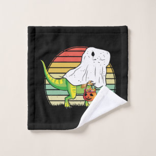 Funny Ghost Dinosaur Halloween Wash Cloth