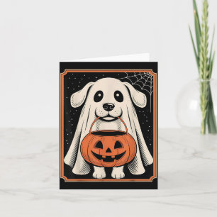 Funny Ghost Dog Halloween Shirt Halloween Dog Card