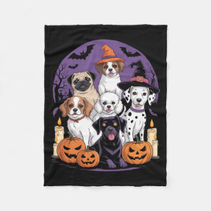 Funny Ghost Dog Halloween Shirt Halloween Dog Long Fleece Blanket