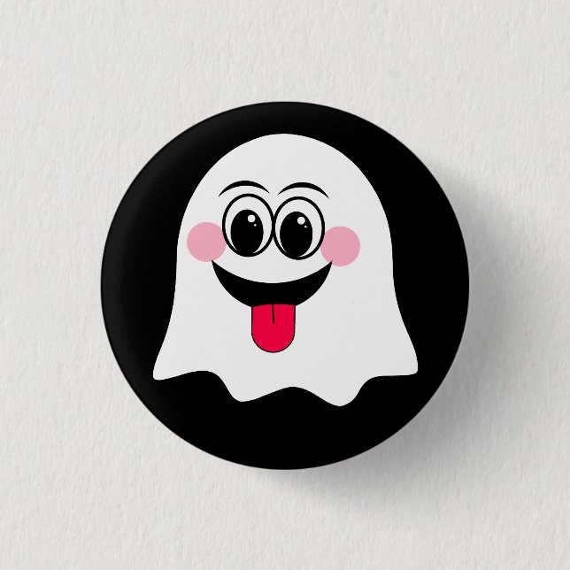 Funny Ghost emoji! 3 Cm Round Badge (Front)