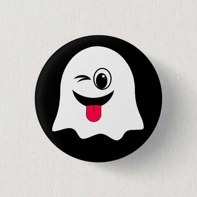 Funny Ghost emoji! 3 Cm Round Badge (Front)