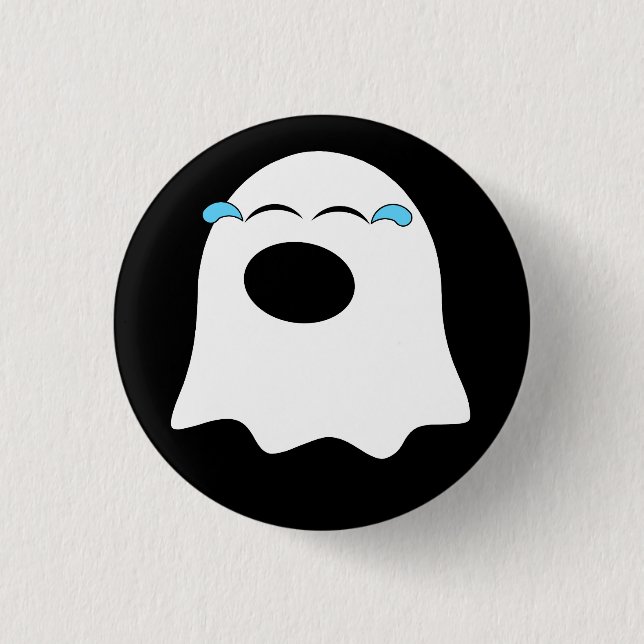 Funny Ghost emoji! 3 Cm Round Badge (Front)