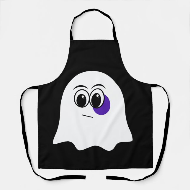 Funny Ghost emoji! Apron (Front)