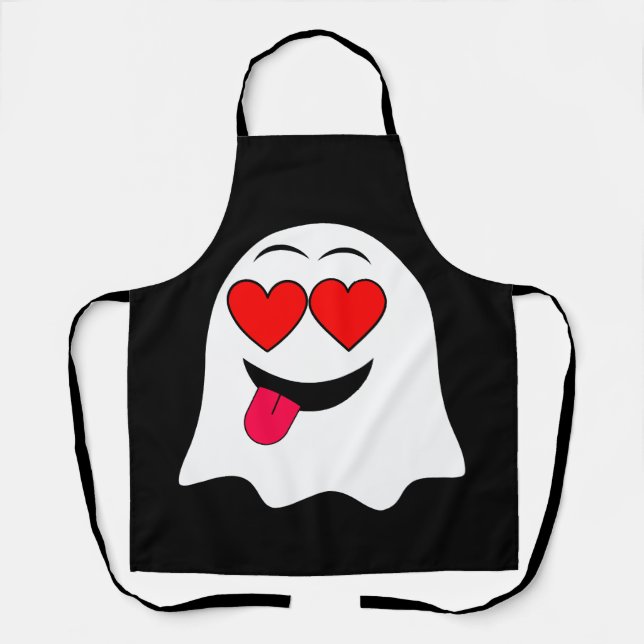 Funny Ghost emoji! Apron (Front)