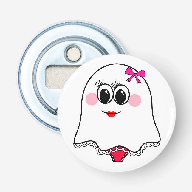 Funny Ghost emoji! Bottle Opener (Front)