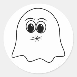 Funny Ghost emoji! Classic Round Sticker