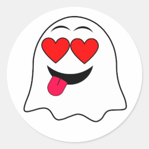 Funny Ghost emoji! Classic Round Sticker