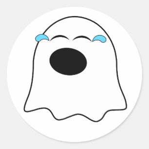 Funny Ghost emoji! Classic Round Sticker