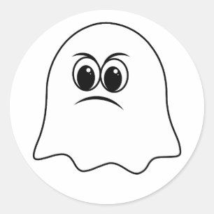 Funny Ghost emoji! Classic Round Sticker
