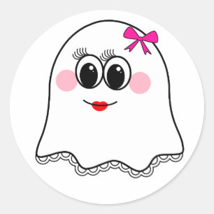 Funny Ghost emoji! Classic Round Sticker