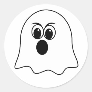 Funny Ghost emoji! Classic Round Sticker