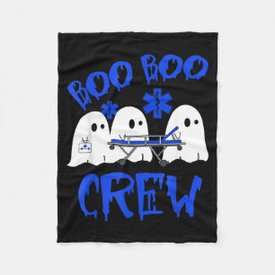 Funny Ghost EMS EMT Paramedic Nurse Halloween Fleece Blanket