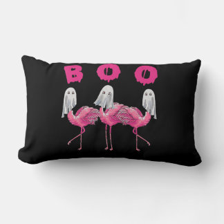 Funny Ghost Flamingo Boo Halloween Costume Gifts Lumbar Cushion