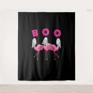 Funny Ghost Flamingo Boo Halloween Costume Gifts Tapestry
