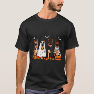 Funny Ghost German Shepherd Halloween Dog Mum Dog T-Shirt