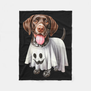 Funny Ghost German Shorthaired Pointer Dog Lover Fleece Blanket