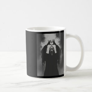Funny Ghost Hand Heart Sign Spooky Costume Hallowe Coffee Mug
