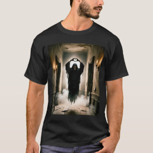 Funny ghost heart hands scary face halloween T-Shirt