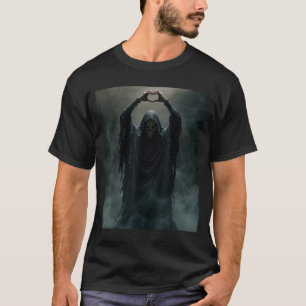 Funny ghost heart hands scary face horror poster T-Shirt
