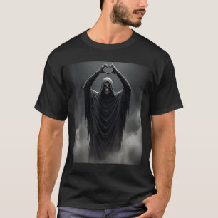 Funny ghost heart hands scary face horror poster T-Shirt