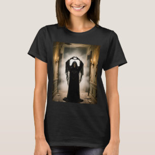Funny ghost heart hands scary face horror poster T-Shirt