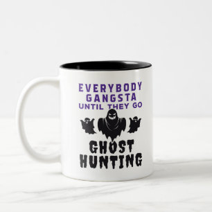 Funny Ghost Hunter Paranormal Investigator Two-Tone Coffee Mug