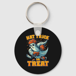 Funny Ghost Ice Hockey Player Halloween Costume Me Key Ring