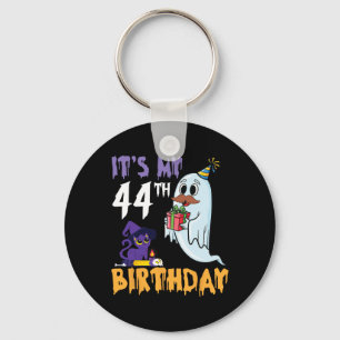 Funny Ghost It's My 44th Birthday Halloween Party Key Ring
