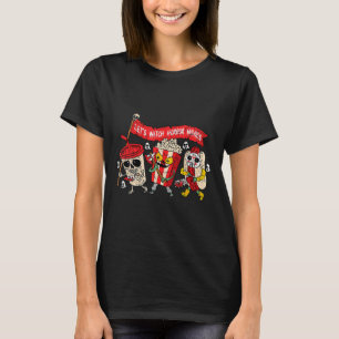 Funny Ghost Lets Watch Horror Movies Halloween Ske T-Shirt