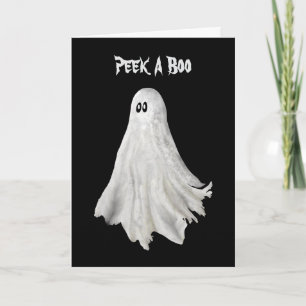 Funny Ghost Of Halloween Past Drawing Card