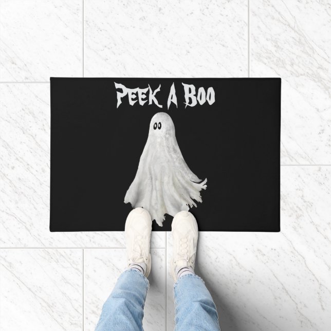 Funny Ghost Of Halloween Past Drawing  Doormat (Indoor)