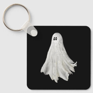 Funny Ghost Of Halloween Past Drawing Key Ring