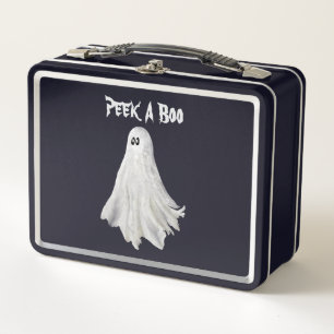 Funny Ghost Of Halloween Past Drawing  Metal Lunch Box