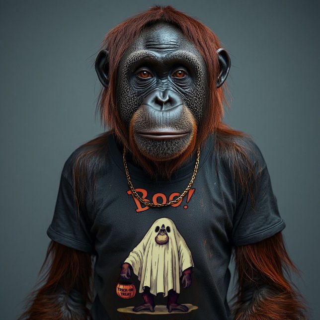 funny ghost orangutan:A Spooky laugh adventure! T-Shirt (Creator Uploaded)