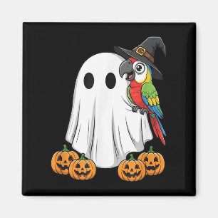 Funny Ghost Parrot Pumpkin Halloween Kids Mens Wom Magnet