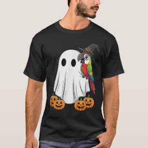Funny Ghost Parrot Pumpkin Halloween Kids Mens Wom T-Shirt