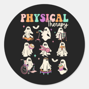 Funny Ghost Physical Therapy Pt Physical Therapist Classic Round Sticker