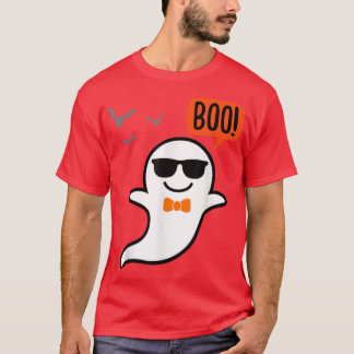 Funny Ghost Saying Boo Ghost Spooky Bats Halloween T-Shirt