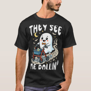 Funny ghost see rollin physical therapy halloween T-Shirt