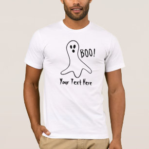 funny ghost shouting boo halloween graphics design T-Shirt