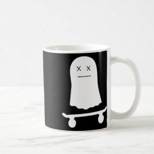 Funny Ghost Skateboard Skater Lazy Halloween Costu Coffee Mug