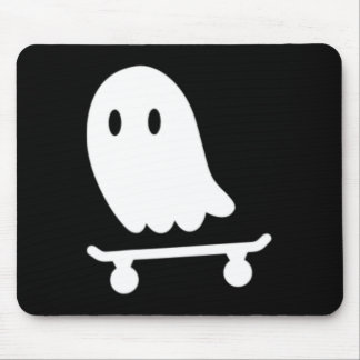Funny Ghost Skateboard Skater Lazy Halloween Costu Mouse Pad