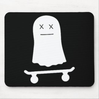Funny Ghost Skateboard Skater Lazy Halloween Costu Mouse Pad
