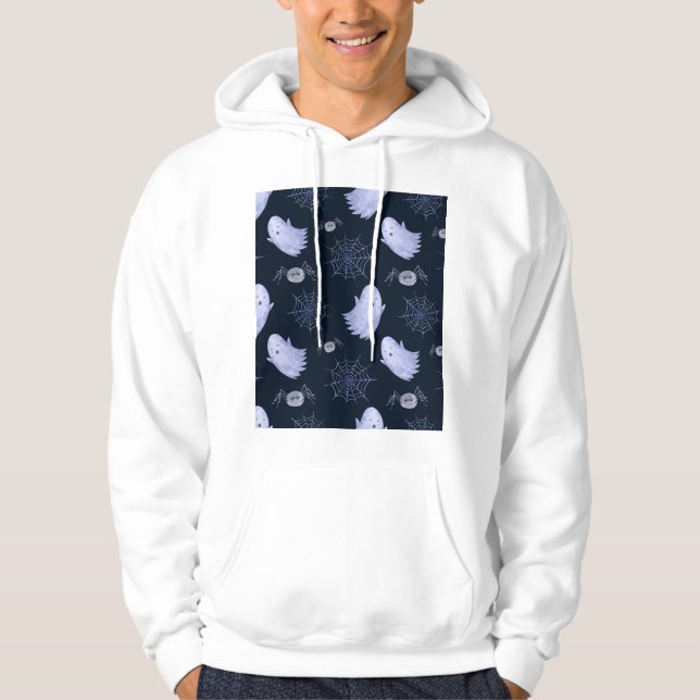 Funny Ghost Spider Halloween Pattern. Hoodie (Front)