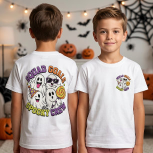 Funny Ghost Squad Goals Spooky Crew Halloween Kids T-Shirt