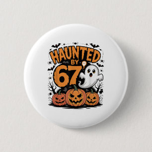 Funny Ghost T Pumpkin Halloween - Haunted 6 Cm Round Badge