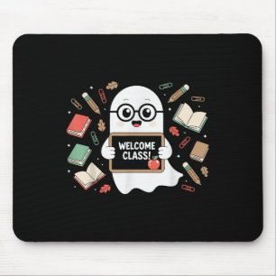 Funny Ghost Teacher Back To School Halloween Men C Mouse Pad