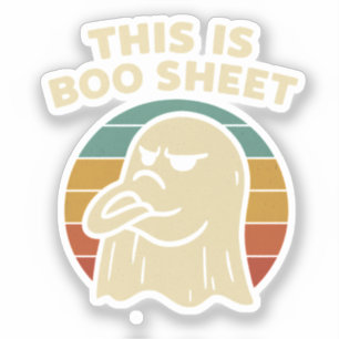 Funny Ghost "This Is Boo Sheet" Retro Halloween