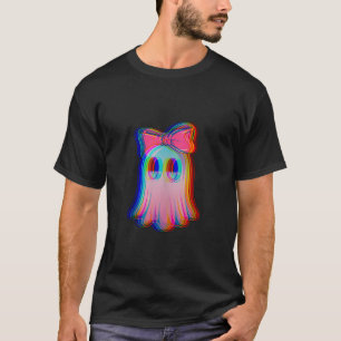 Funny Ghost Trippy Vaporwave Halloween Techno Rave T-Shirt