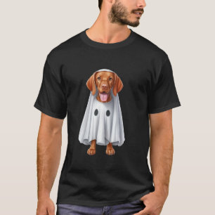 Funny Ghost Vizsla Dog Lover Halloween Costume T S T-Shirt